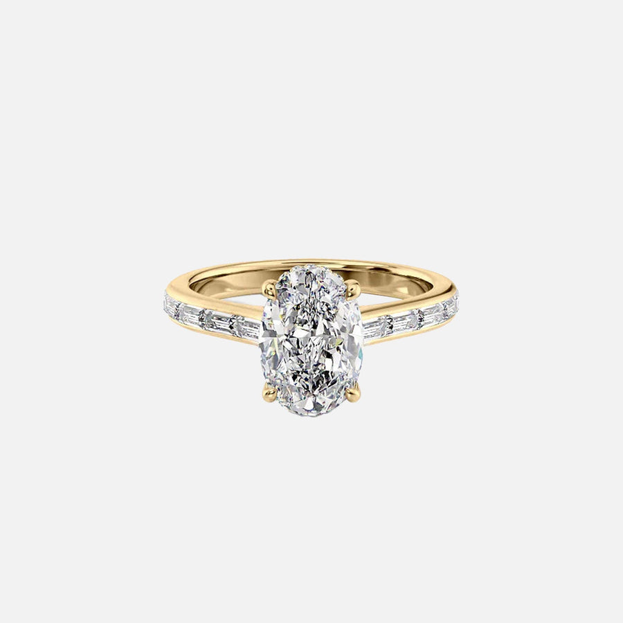 The Monica Oval Lab Diamond Ring 14k Yellow Gold 001