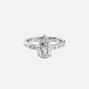  The Monica Pear Lab Diamond Ring 14k White Gold 001