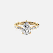  The Monica Pear Lab Diamond Ring 18k Yellow Gold 001