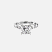  The Monica Princess Lab Diamond Ring 14k White Gold 001
