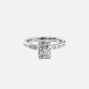  The Monica Radiant Lab Diamond Ring 14k White Gold 001