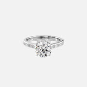  The Monica Round Lab Diamond Ring 18k White Gold 001