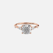  The Naomi Cushion Lab Diamond Ring 14k Rose Gold 001