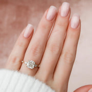  The Naomi Cushion Lab Diamond Ring 14k Yellow Gold 003