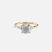  The Naomi Cushion Lab Diamond Ring 18k Yellow Gold 001