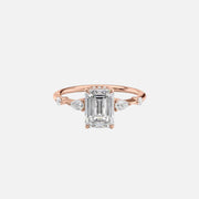  The Naomi Emerald Lab Diamond Ring 14k Rose Gold 001