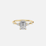 The Naomi Emerald Lab Diamond Ring 14k Yellow Gold 001