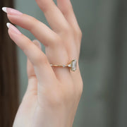  The Naomi Emerald Lab Diamond Ring 14k Yellow Gold 003