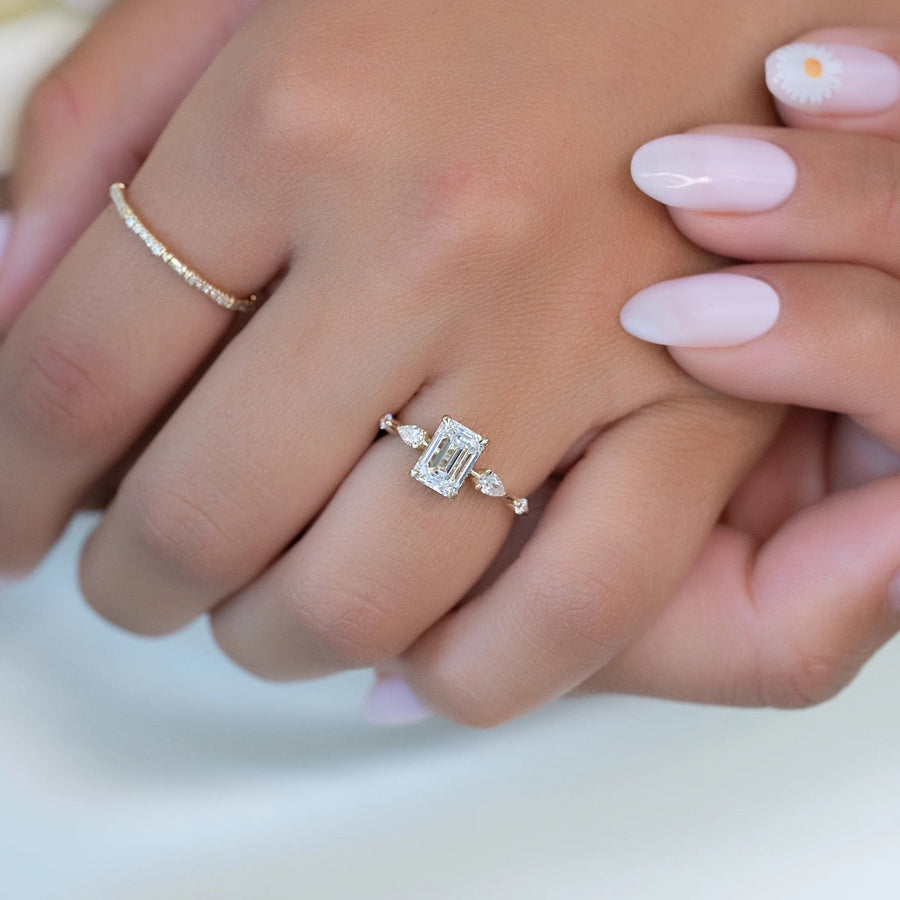  The Naomi Emerald Lab Diamond Ring 14k Yellow Gold 004 Final