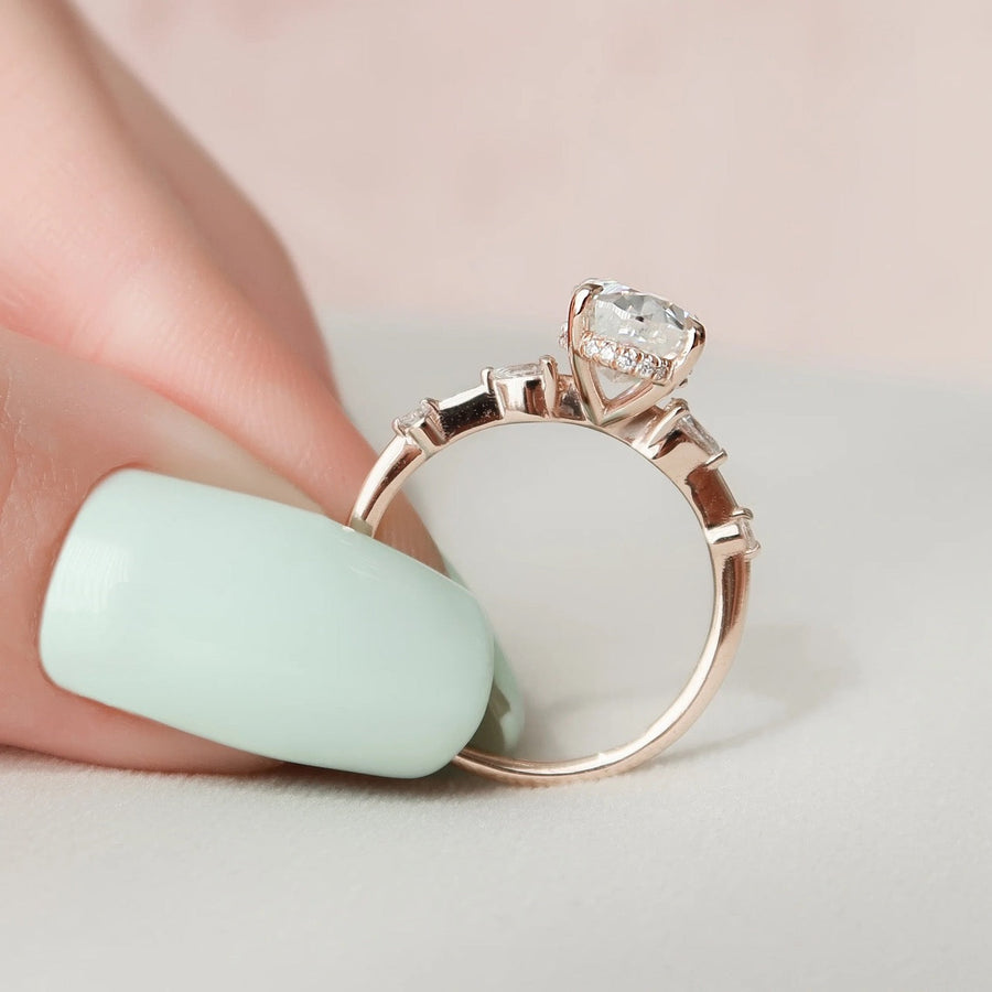  The Naomi Oval Lab Diamond Ring 14k Rose Gold 004
