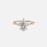  The Naomi Pear Lab Diamond Ring 18k Rose Gold 001