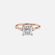  The Naomi Princess Moissanite Ring 14k Rose Gold 001