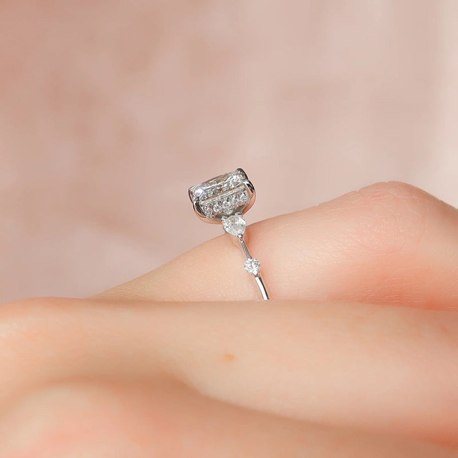  The Naomi Princess Moissanite Ring 18k White Gold 004 Final