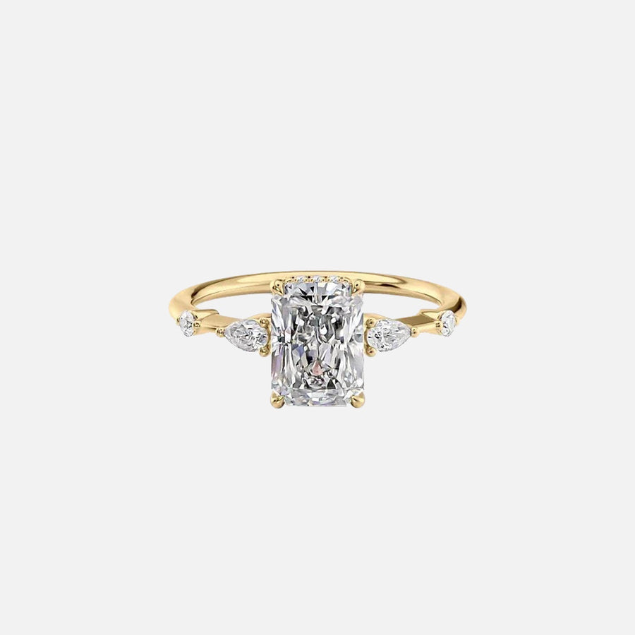 The Naomi Radiant Lab Diamond Ring 14k Yellow Gold 001