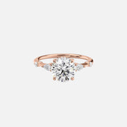  The Naomi Round Lab Diamond Ring 18k Rose Gold 001