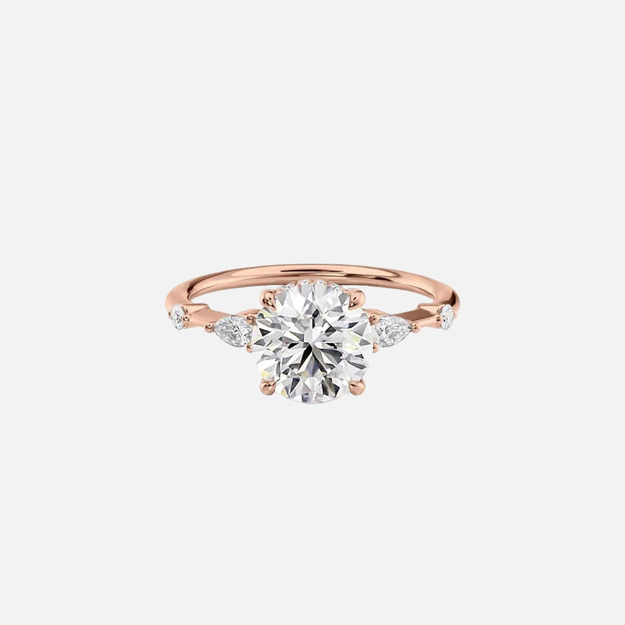  The Naomi Round Lab Diamond Ring 18k Rose Gold 001