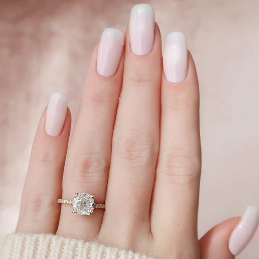 The Natasha Cushion Pave Moissanite Ring - KNT - Engagement Rings, Wedding Bands & Fine Jewelry