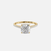 The Natasha Cushion Pave Moissanite Ring - KNT - Engagement Rings, Wedding Bands & Fine Jewelry