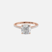 The Natasha Cushion Pave Moissanite Ring - KNT - Engagement Rings, Wedding Bands & Fine Jewelry