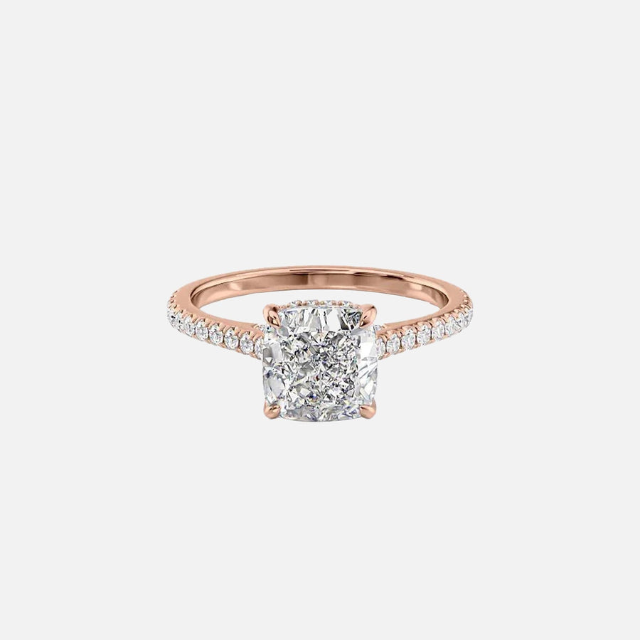 The Natasha Cushion Pave Moissanite Ring - KNT - Engagement Rings, Wedding Bands & Fine Jewelry