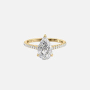 The Natasha Pear Pave Moissanite Ring - KNT - Engagement Rings, Wedding Bands & Fine Jewelry