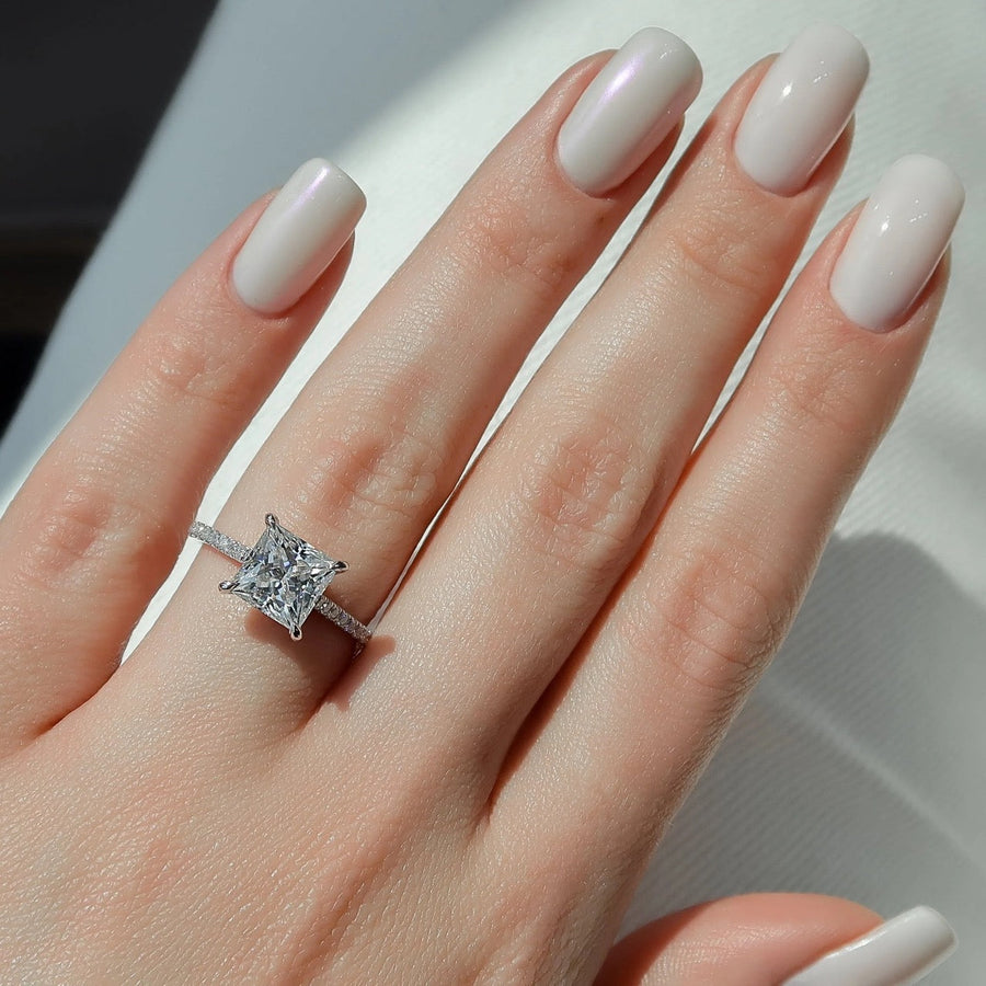 The Natasha Princess Pave Moissanite Ring - KNT - Engagement Rings, Wedding Bands & Fine Jewelry