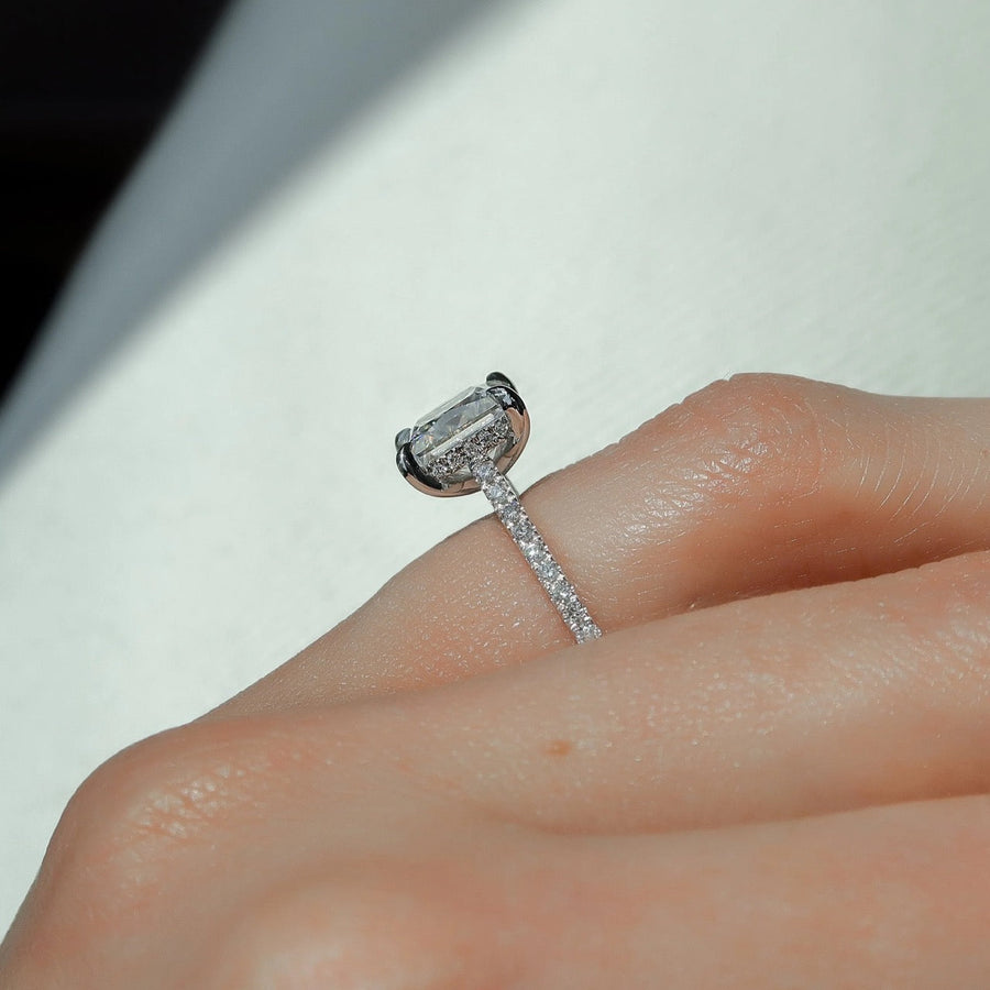 The Natasha Princess Pave Moissanite Ring - KNT - Engagement Rings, Wedding Bands & Fine Jewelry