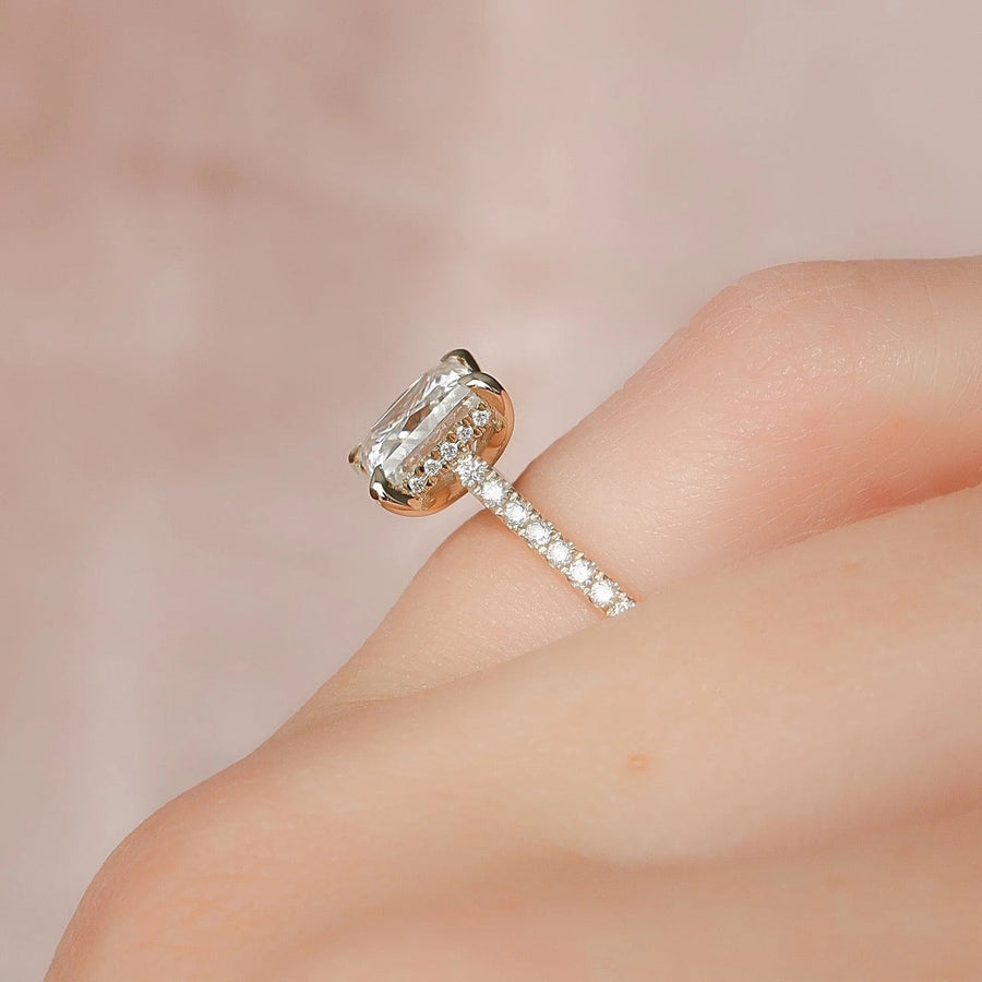 The Natasha Princess Pave Moissanite Ring - KNT - Engagement Rings, Wedding Bands & Fine Jewelry