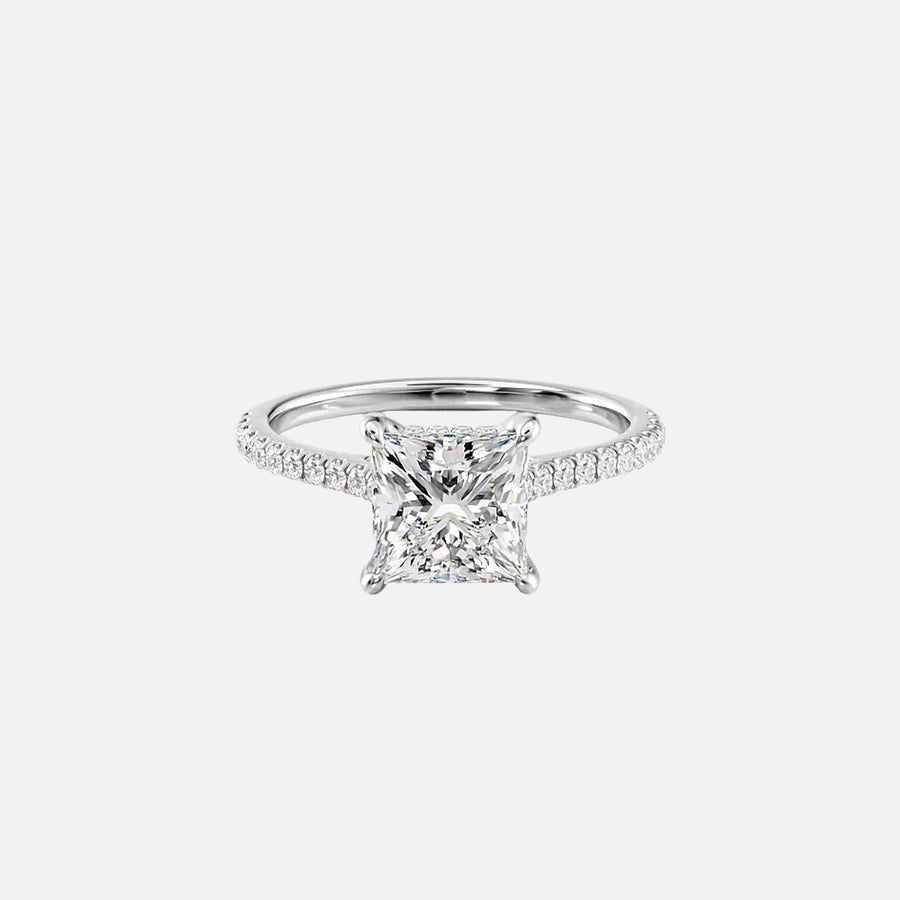 The Natasha Princess Pave Moissanite Ring - KNT - Engagement Rings, Wedding Bands & Fine Jewelry