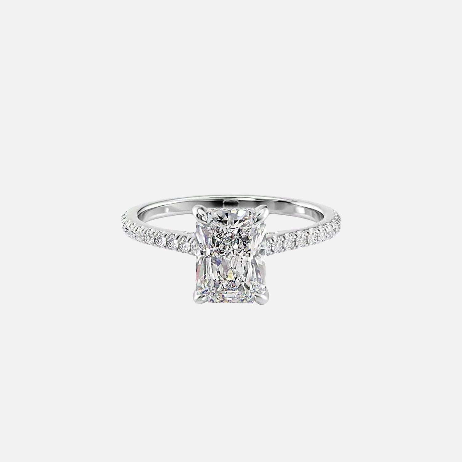 The Natasha Radiant Pave Moissanite Ring - KNT - Engagement Rings, Wedding Bands & Fine Jewelry