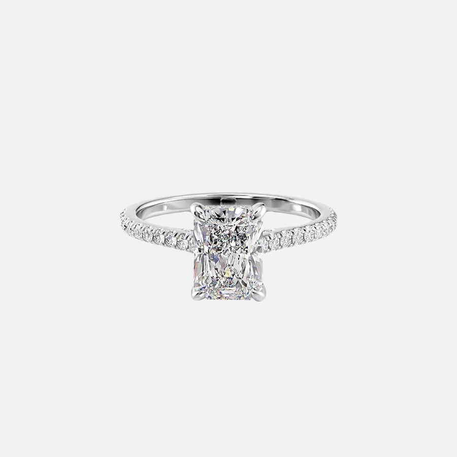 The Natasha Radiant Pave Moissanite Ring - KNT - Engagement Rings, Wedding Bands & Fine Jewelry