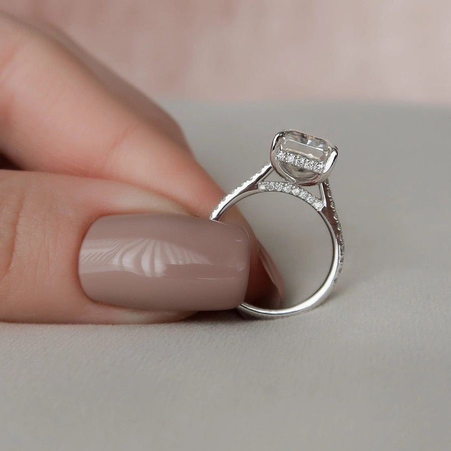 The Natasha Radiant Pave Moissanite Ring - KNT - Engagement Rings, Wedding Bands & Fine Jewelry