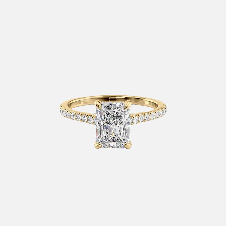 The Natasha Radiant Pave Moissanite Ring - KNT - Engagement Rings, Wedding Bands & Fine Jewelry