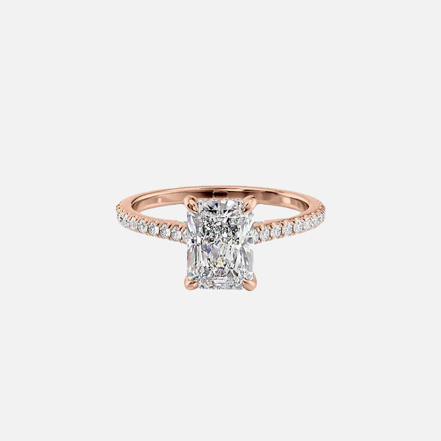 The Natasha Radiant Pave Moissanite Ring - KNT - Engagement Rings, Wedding Bands & Fine Jewelry