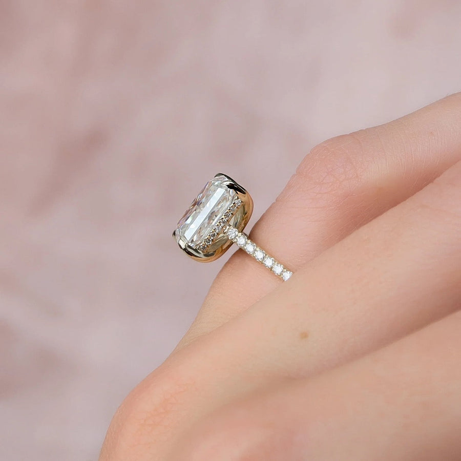The Natasha Radiant Pave Moissanite Ring - KNT - Engagement Rings, Wedding Bands & Fine Jewelry