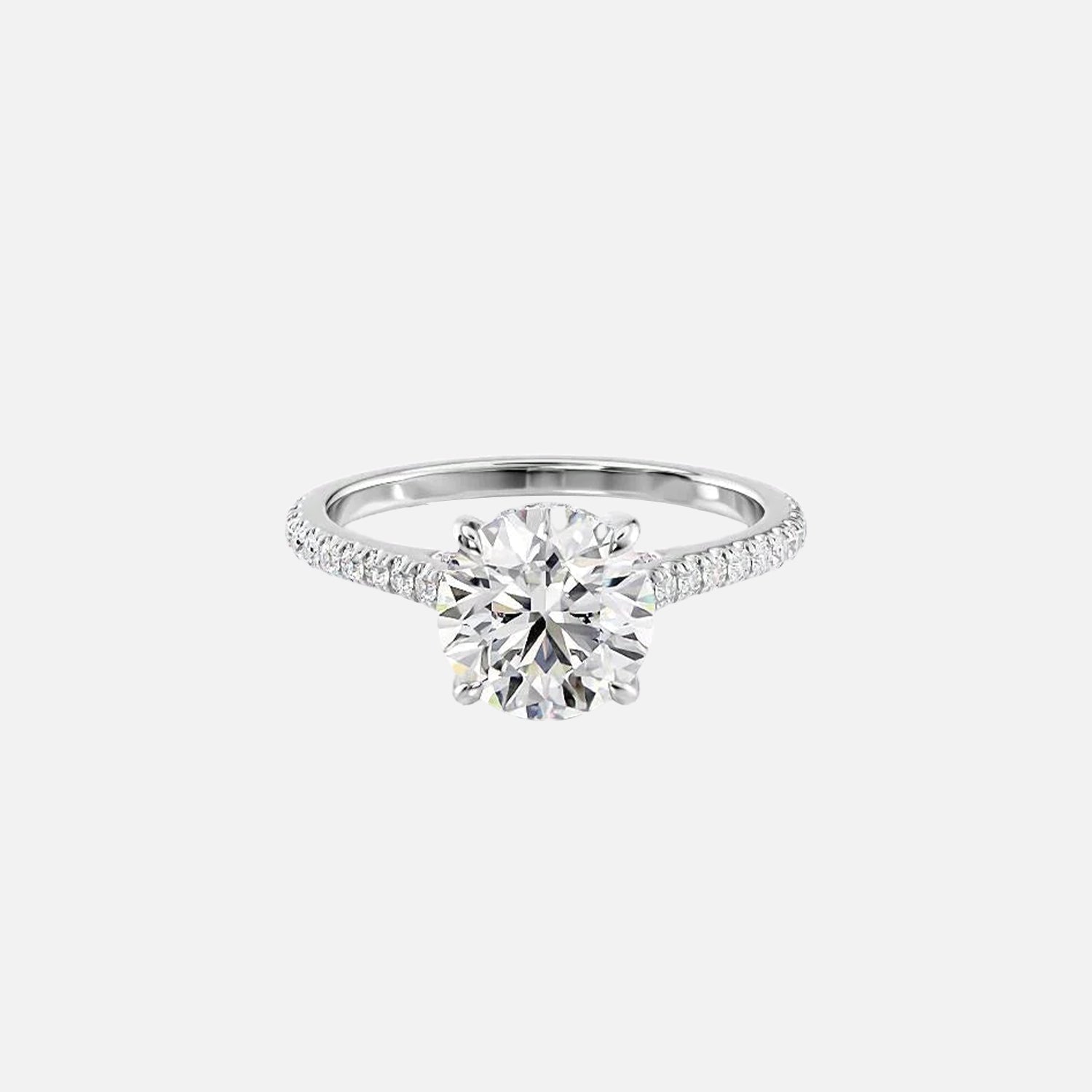 The Natasha Round Pave Moissanite Ring - KNT - Engagement Rings, Wedding Bands & Fine Jewelry