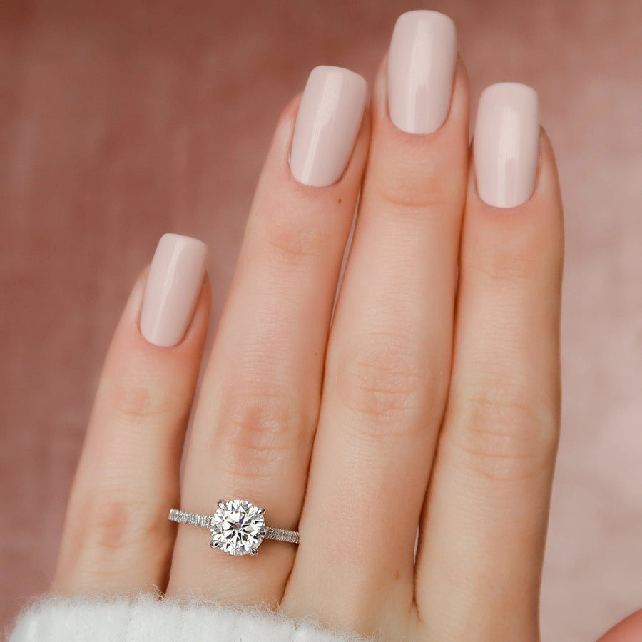 The Natasha Round Pave Moissanite Ring - KNT - Engagement Rings, Wedding Bands & Fine Jewelry