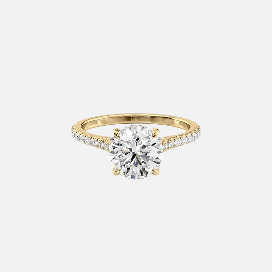 The Natasha Round Pave Moissanite Ring - KNT - Engagement Rings, Wedding Bands & Fine Jewelry
