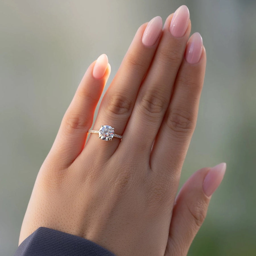 The Natasha Round Pave Moissanite Ring - KNT - Engagement Rings, Wedding Bands & Fine Jewelry