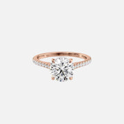 The Natasha Round Pave Moissanite Ring - KNT - Engagement Rings, Wedding Bands & Fine Jewelry