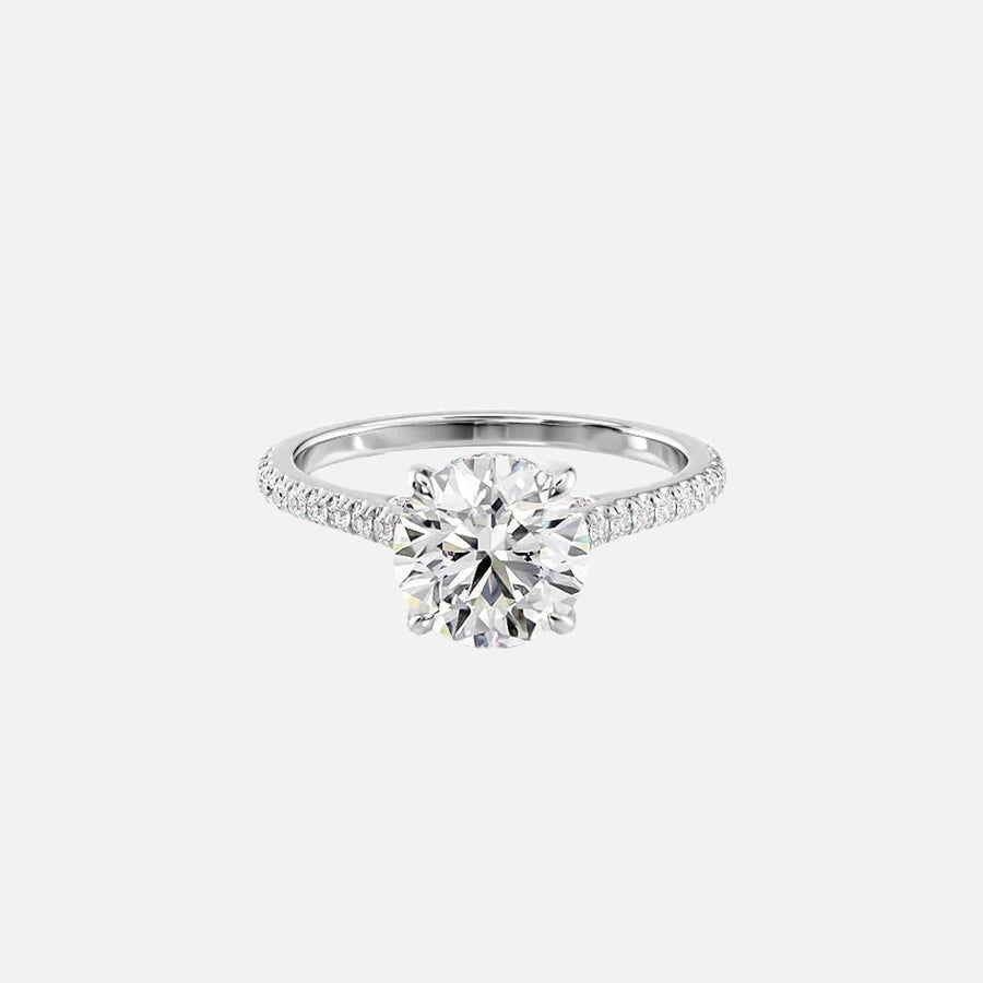 The Natasha Round Pave Moissanite Ring - KNT - Engagement Rings, Wedding Bands & Fine Jewelry