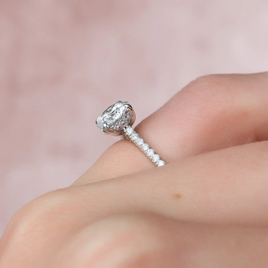 The Natasha Round Pave Moissanite Ring - KNT - Engagement Rings, Wedding Bands & Fine Jewelry