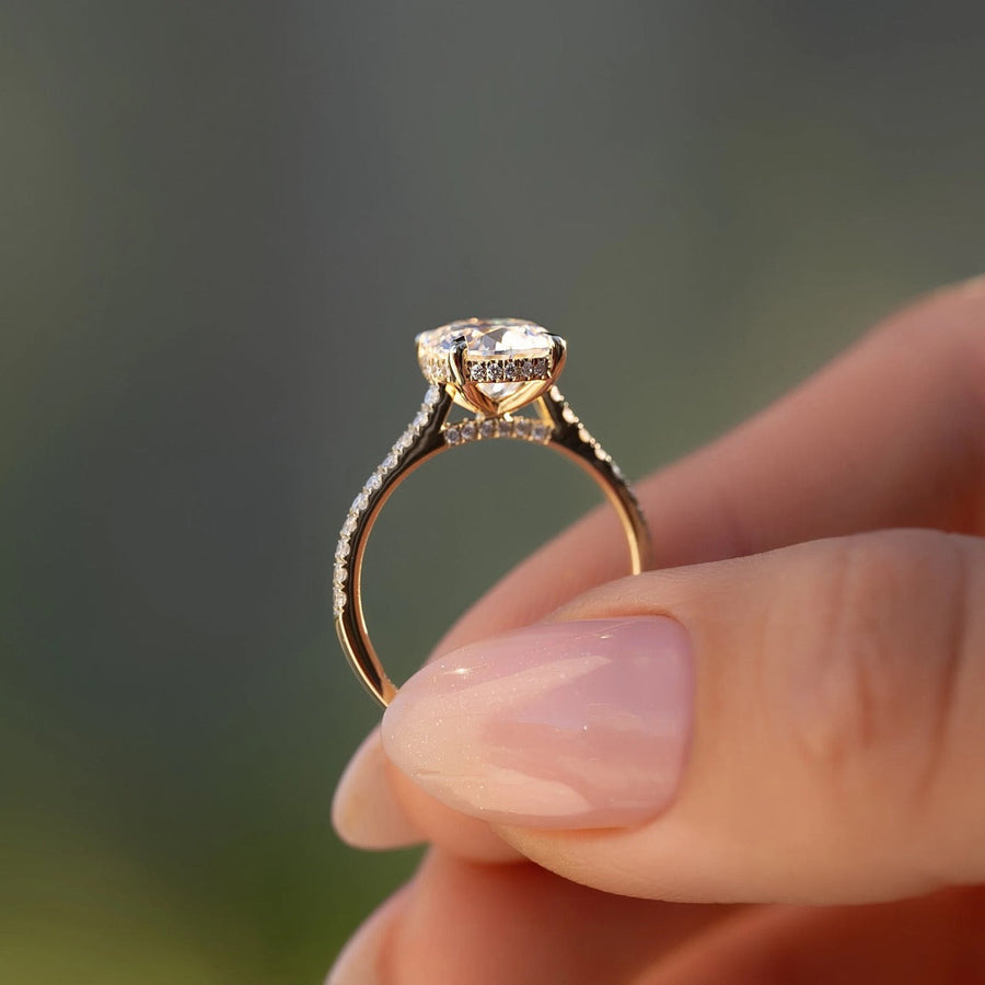The Natasha Round Pave Moissanite Ring - KNT - Engagement Rings, Wedding Bands & Fine Jewelry