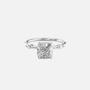  The Nicole Cushion Lab Diamond Ring 14k White Gold 001
