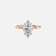  The Nicole Marquise Lab Diamond Ring 18k Rose Gold 001