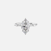  The Nicole Marquise Lab Diamond Ring 18k White Gold 001