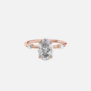  The Nicole Oval Lab Diamond Ring 14k Rose Gold 001