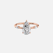  The Nicole Pear Lab Diamond Ring 18k Rose Gold 001