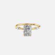  The Nicole Radiant Moissanite Ring 18k Yellow Gold 001
