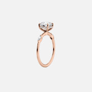  The Nicole Round Lab Diamond Ring 14k Rose Gold 002